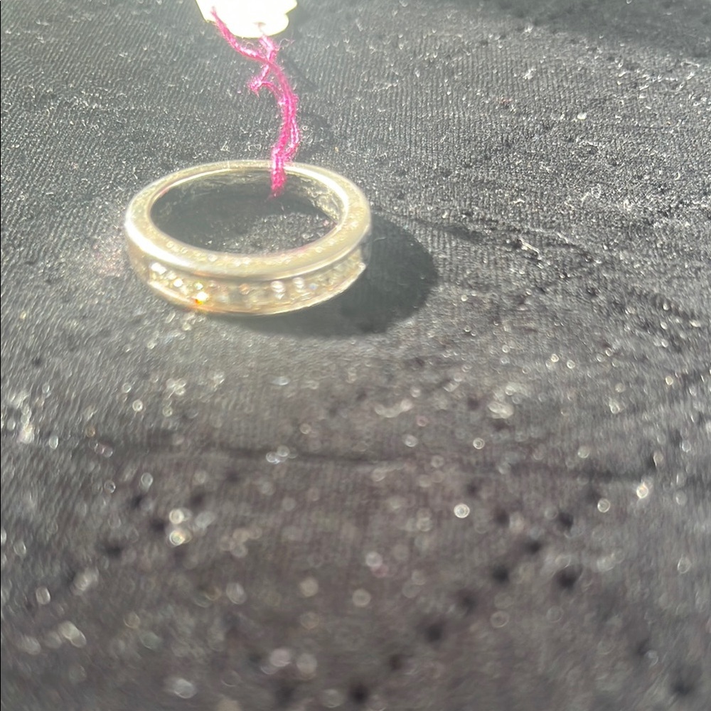 Elegant Gold Band with Crystal Accents